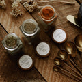 Custom handmade spice lid labels | Medallion Ivory - 1.5 x.1.5