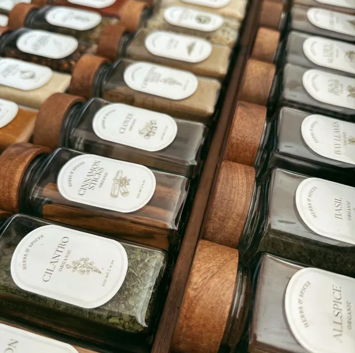 Custom handmade spice labels | Classic Ivory - 1.33 x 2.08 in