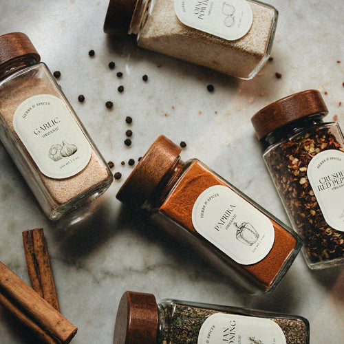 Custom handmade spice labels | Classic Ivory - 1.33 x 2.08 in